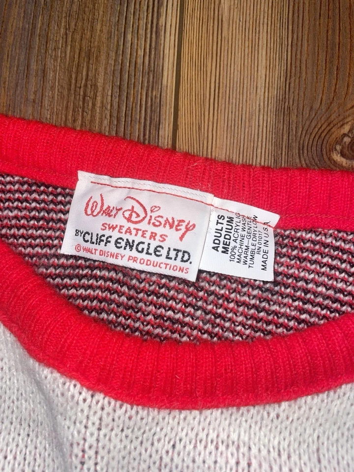 Suéter tejido Mickey Mouse vintage limitado de golf Walt Disney por Cliff Engle años 80 Foto 4 de 4