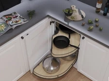 Cornerstone Maxx Blind Corner Cabinet Organizer Soft Close Swing Tray 2-Tier 21"