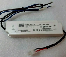  Power Supply LPV-35-12,12V Output Voltage 35 Watt UL Certicified MEAN WELL  (U)