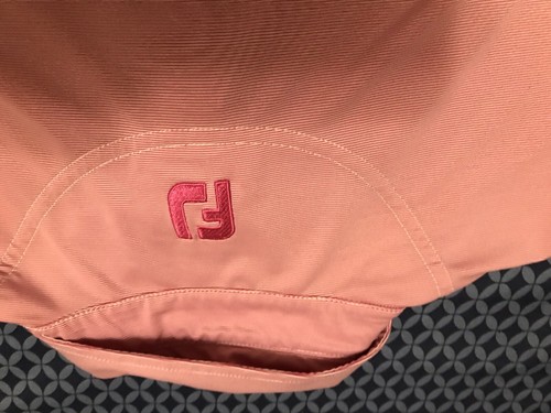 Footjoy FJ Polo Golf Shirt Kragen rosa gestreift Sommer Herren Kurzarm Preppy - Bild 10 von 10