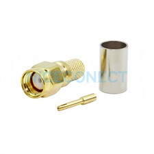 RP-SMA Plug Male  Female Pin  RF Connector Crimp For LMR240 RG59 RG8X Cable