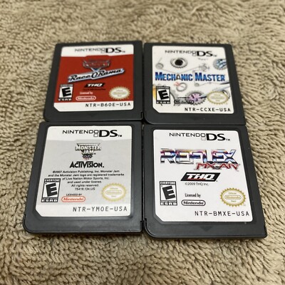 Mechanic Master Cars Reflex Monster Jam Nintendo DS Boys Game Lot Bundle Rated E