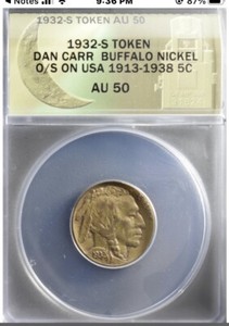 🔥SALES🔥1932 S ANACS-AU 50 (Pop 2)‼️O/S Buff-D Carr-Circulated 🔥25-Mint🔥ERROR