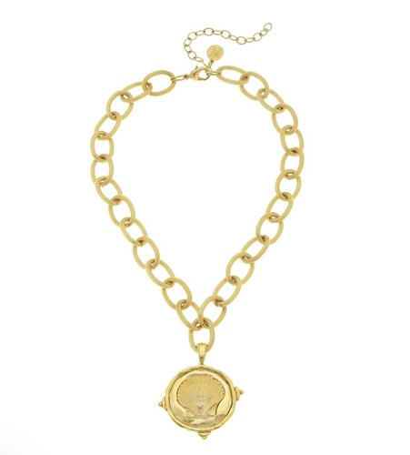 Collar Colgante Susan Shaw Oro Joyería Concha Marina 24k TPG ÚLTIMO - Imagen 3 de 11