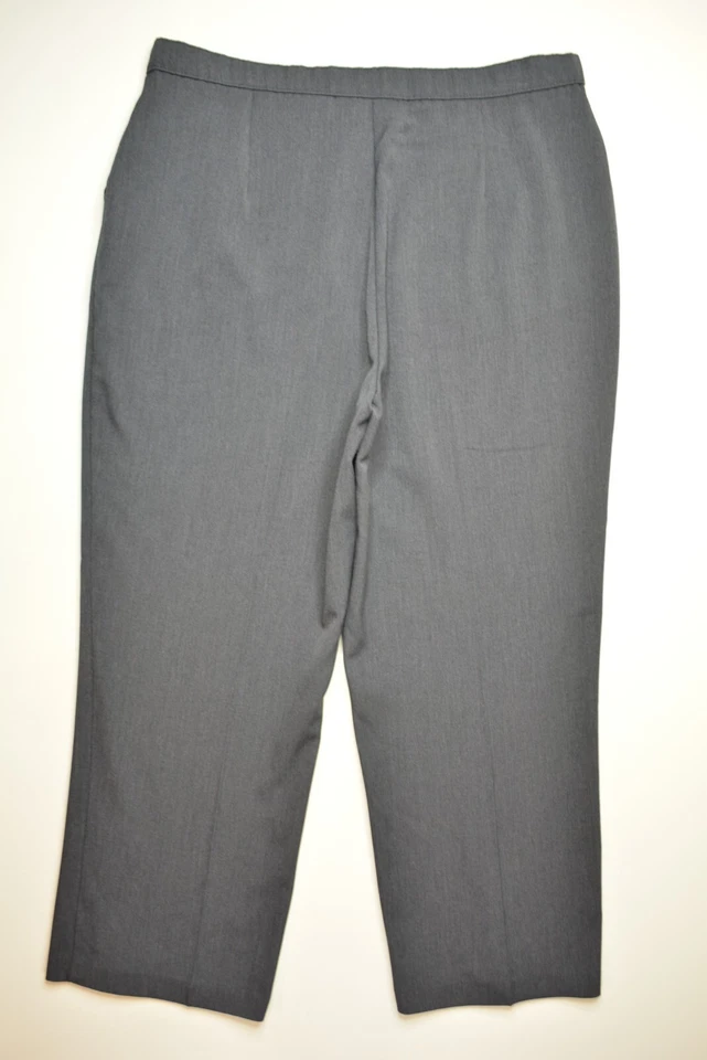 Investments Size 16P PETITE SHORT Womens GRAY Straight Leg TROUSER Dress PANTS - Image 2 of 4