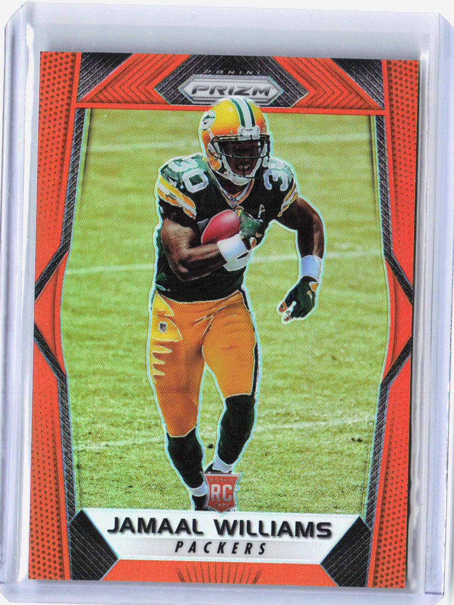 2017 Panini Prizm #237 Jamaal Williams Prizm Orange RC #'d /275