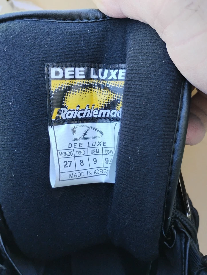 复古滑雪靴 Raichle Dee Luxe 男式 9 码 Swift S 黑色 — 第 3/4 张图片