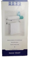 Home Essentials 19"x6"x8.66"   Hotel-Style Bathroom Shelf New