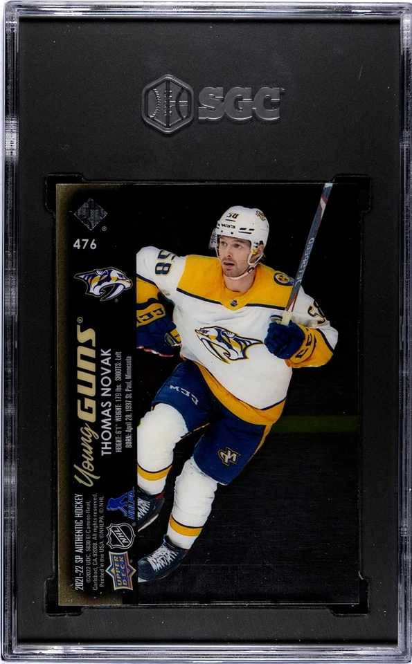 2021-22 Upper Deck Young Guns Acetate #476 Thomas Novak SGC 8,5  - RC ROOKIE - Image 2 of 2