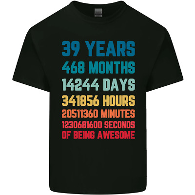 39. Geburtstag 39 Jahre Alter Herren Baumwoll T-Shirt Tee Top Gildan 5000