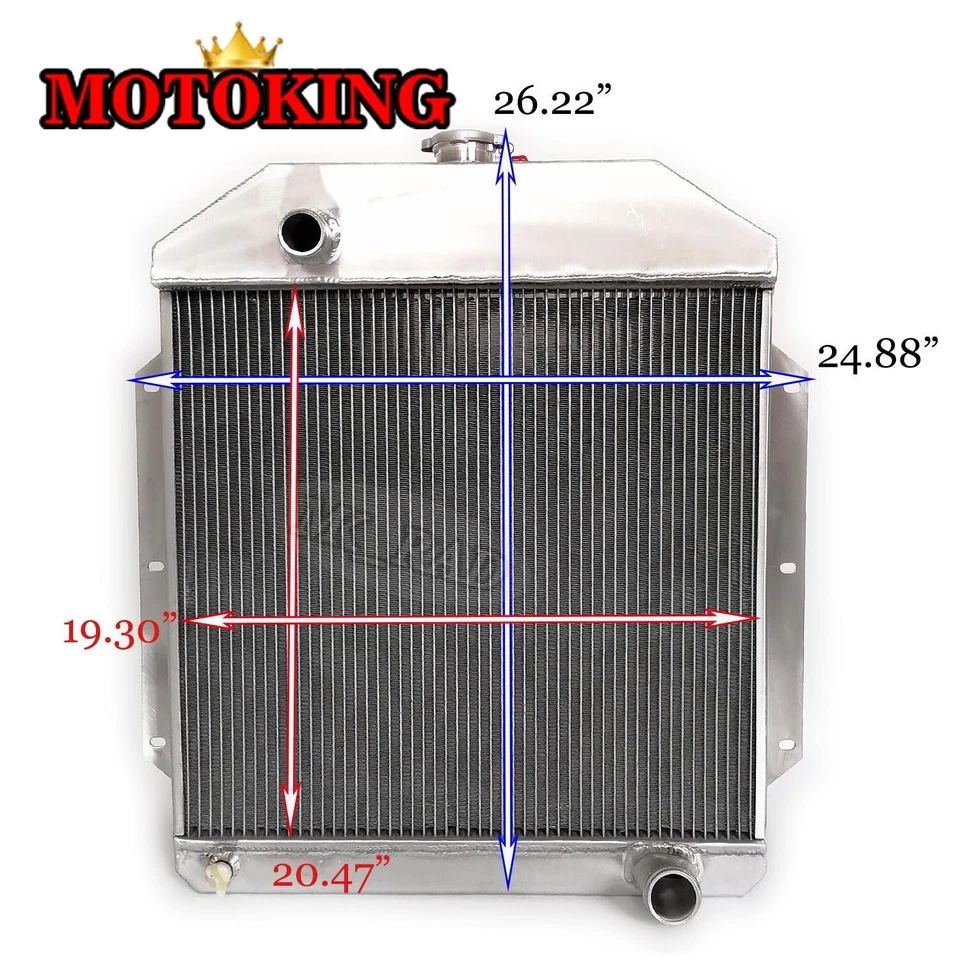 Radiador para Ford Car Chevy Engine Club Consul Deluxe 1949-1953 1950 1951 1952 Foto 2 de 4