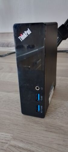 LENOVO UNIVERSAL USB 3 DOCK VIDEO SOUND DOCKING STATION POWER SUPPLY UK CABLES - Picture 18 of 24