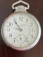 VINTAGE 18S HAMPDEN POCKET WATCH,GR JOHN HANCOCK KEEPING TIME 21 JEWEL MODEL 3