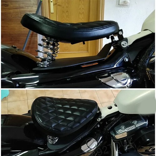 Muelle de asiento individual de motocicleta de 3" apto para Harley Chopper Bobber Sportster negro AS - Imagen 2 de 8