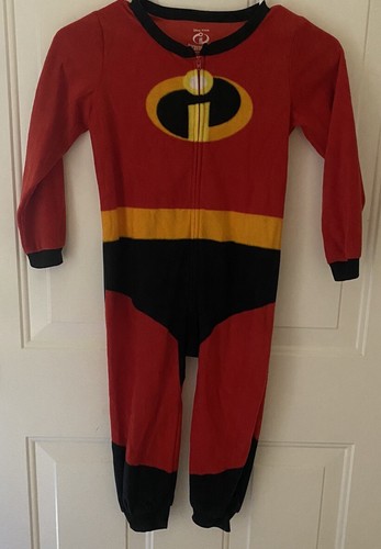 Disney Pixar Incredibles 2 Kids (4/5) Union Suit One Piece Pajama Mask Costume - Picture 2 of 9