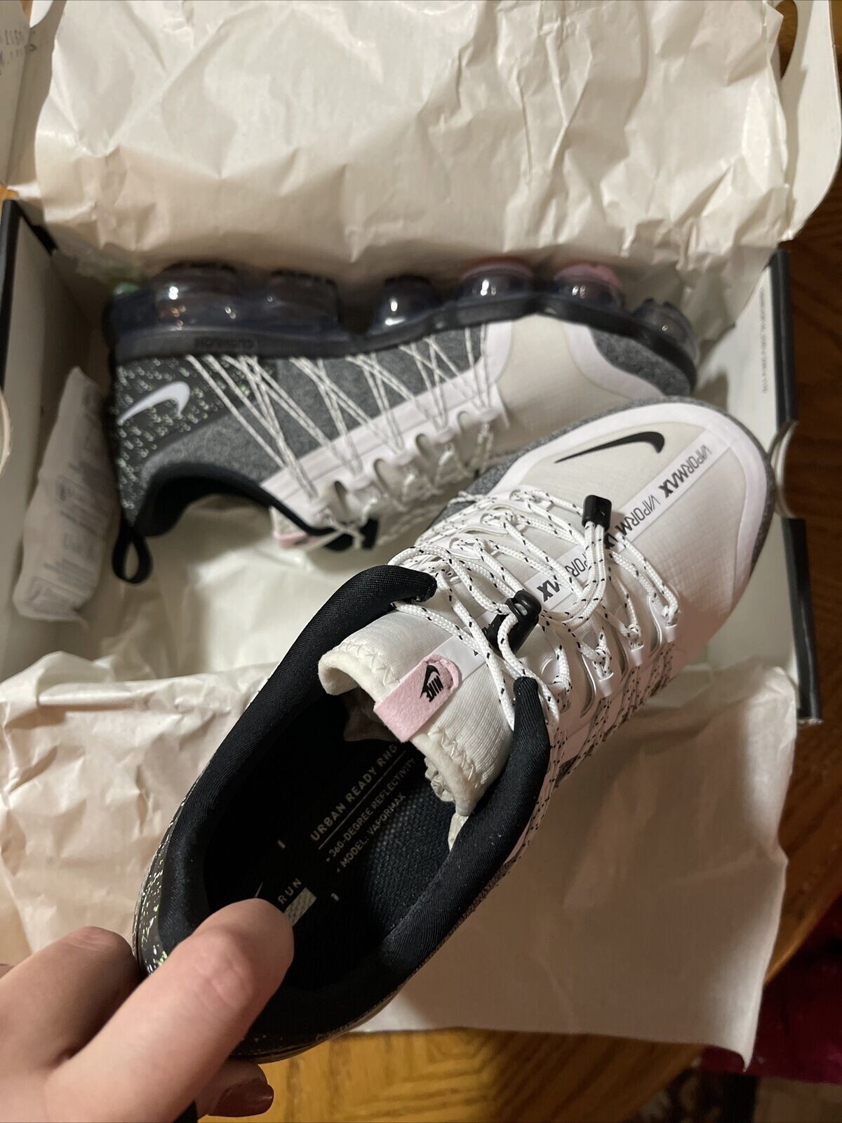 nike vapormax run utility white