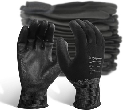 24 Paar Nylon PU beschichteter Griff Arbeitsschutz Handschuhe Bauherren Gartenarbeit KFZ