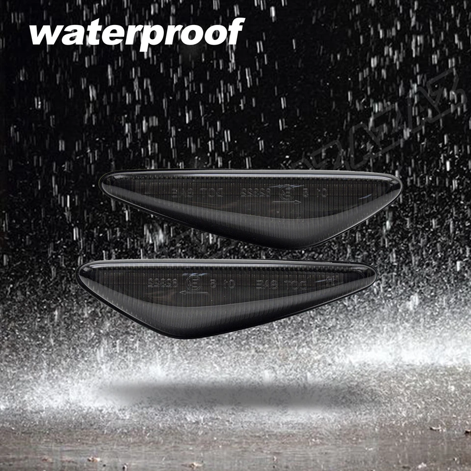 2x Smoked Amber LED Front Side Marker Turn Signal Lights For Mazda 5 6 MX-5 RX-8 Foto 4 de 4