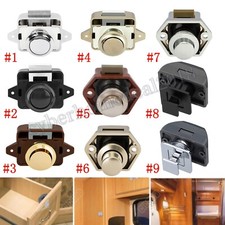 Push Button Catch Locks Latch Knobs  Campervan Drawer Cupboard Cabinet Door UK