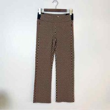 BETABRAND Women's Size S Petite Mod Geo Print Straight Leg Dress Pant Yoga Pant