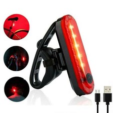 5 LED USB Rechargeable Bike Tail Light Bicycle Safety Cycling Warning B1X0 SCH