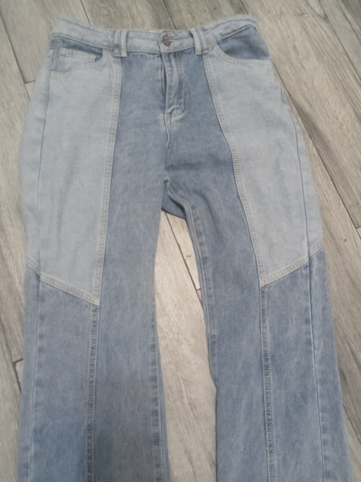 Sincerely Jules Denim Patchwork Boot Cut 5 Pocket… - image 2