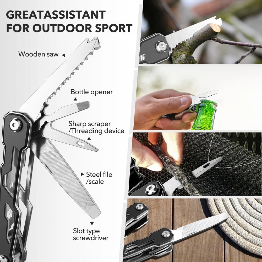 Multi-tool 16-in-1 Multitool Plier Folding Pocket Tool Bottle Opener Knife