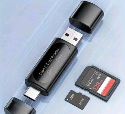 USB Micro SD Kartenleser, 4 in 1, SD/Micro SD/SDXC/SDHC Typ-C/USB A Kartenadapter
