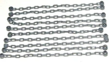 LEGO LOT OF 10 NEW DARK BLUISH GREY CASTLE CHAINS CHAIN LINKED 21 LINKS PIECES