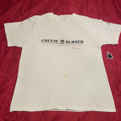 Cheeseburger In Paradise Front Street Lahaina Single Stitch Made In USA Maui VTG