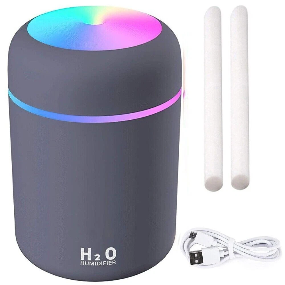 Diffusore di oli essenziali 550 ml umidificatore a nebbia fredda in vetro 3D ad ultrasuoni per aromaterapia con 7 luci LED che cambiano colore, spegnimento automatico senza acqua