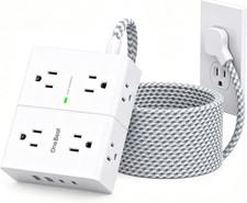 Extension Cord 20 Ft, Surge Protector Power Strip 20 Ft Long Cord, 8 AC Outlets
