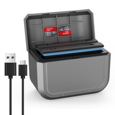 Battery Charger Hub for Insta360 X4 Camera Battery, USB Type-C Grey
