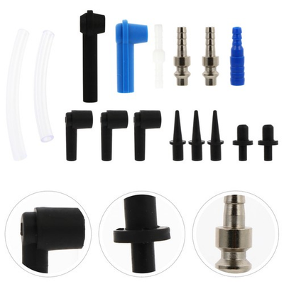 #ad #ad 16 Pcs Brake Oil Parts Vacuum Pump Bleeder Adapter Fluid Change Tool Fitting $15.97
