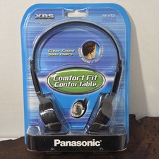 Panasonic RP-HT21 3.5mm Lightweight on ear headphones with XBS vintage New