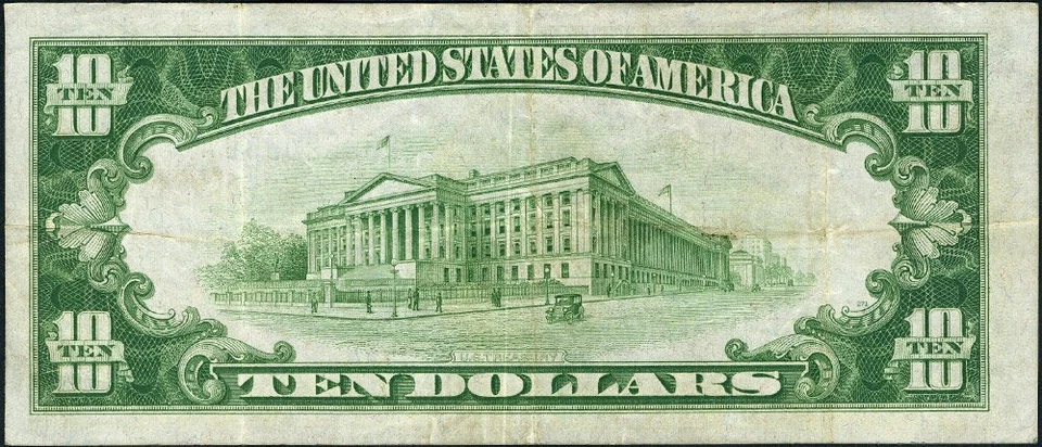 FR. 2002 C $10 1928-B Federal Reserve Note Philadelphia C-A Block LGS VF+ - Image 3 of 3