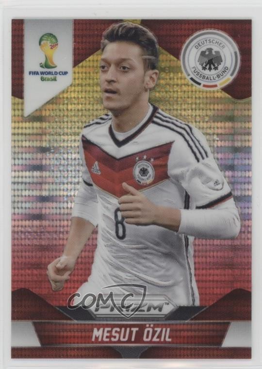 2014 Panini Prizm World Cup Yellow & Red Pulsar Prizm Mesut Ozil #88 0j4n