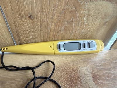 Taylor 9847N Digital Instant Read Meat Thermometer w/ Hold, Yellow