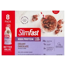 Slim Fast High Protein Meal Replacement Shakes~Creamy Chocolate 11 oz. 8 pk.