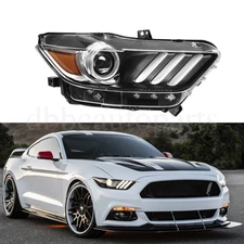 Headlights For 2015-2017 Ford Mustang HID/Xenon W/LED DRL Right Passenger Side