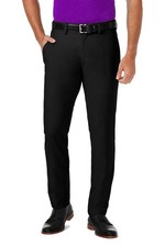 HAGGAR Black Flat Front Cool 18  Pro Slim Fit Performance Pants Sz 32x32