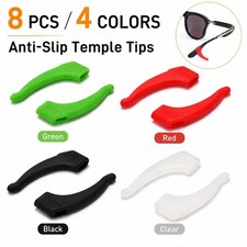 4 Pair Silicone Eyeglass Ear Hooks Anti Slip Sport Grips for Glasses Sunglasses