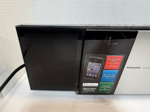 Panasonic Compact Stereo System SC-HC35 AM/FM iPod Dock CD Player W/O Remote - Foto 2 di 10