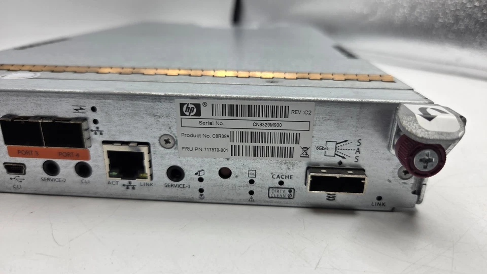 HPE C8R09A MSA 2040 10Gbit iSCSI 16G Fibre Channel SAN Controller - Image 3 of 4