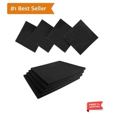 8 Pcs Black Adhesive Foam Padding, Closed Cell Foam Sheet 1/4" Thick 4 Inch X...