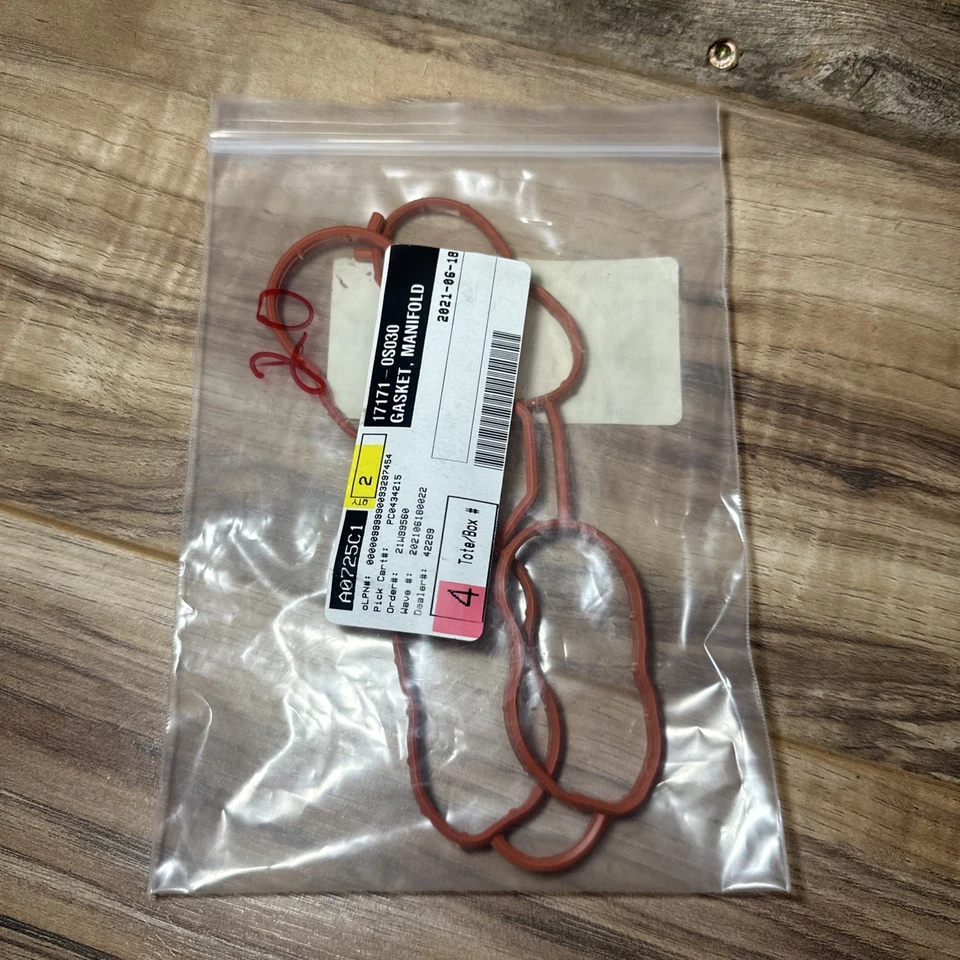 Junta de coletor de admissão de motor Toyota genuína 17171-0S030 - Imagem 2 de 2