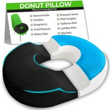 Orthopedic Memory Foam Donut Pillow for Tailbone Sciatica Pain Relief