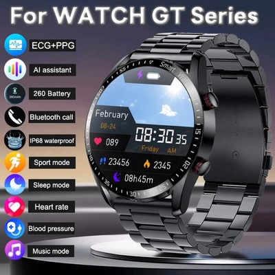 2025 New Voice Call Smart Watch Men GT Series 1.53 inch AMOLED Screen Sports Wat