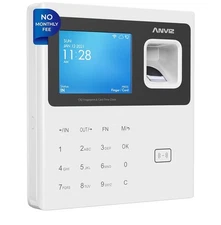 Anviz CX2 Fingerprint & Card Biometric Time Clock - White - For Small Business