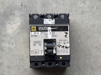 Square D Molded Case Circuit Breaker 30 AMP FAL34030 series 2 